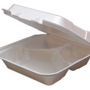RE883 8" Foam Container Three-Compartment 200/case