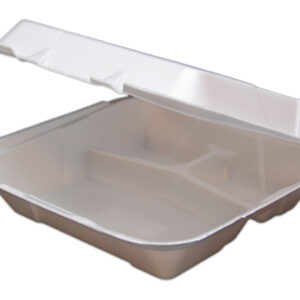 RE993 9" Foam Container Three-Compartment 200/case